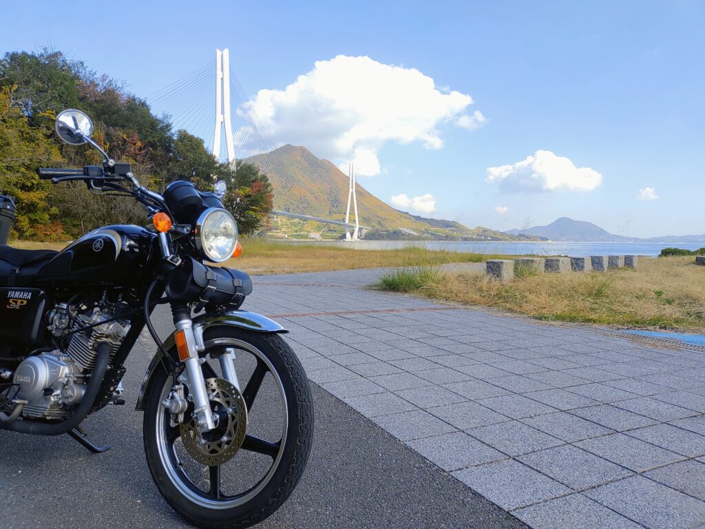 多々羅大橋とYB125SP